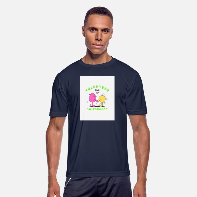 Purple Green Simple Volunteer T shirts