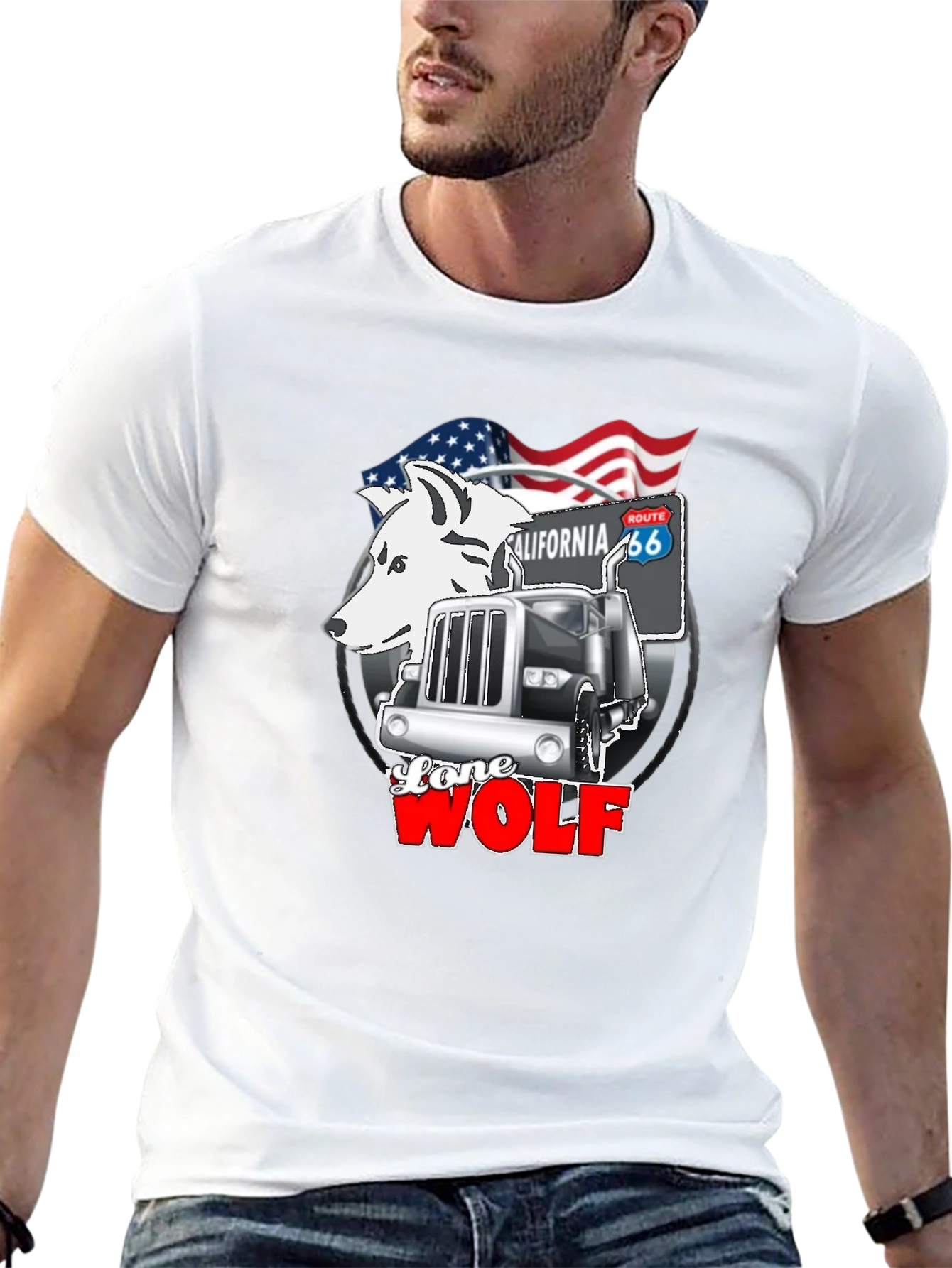 Lone Wolf Trucker Graphic Tee