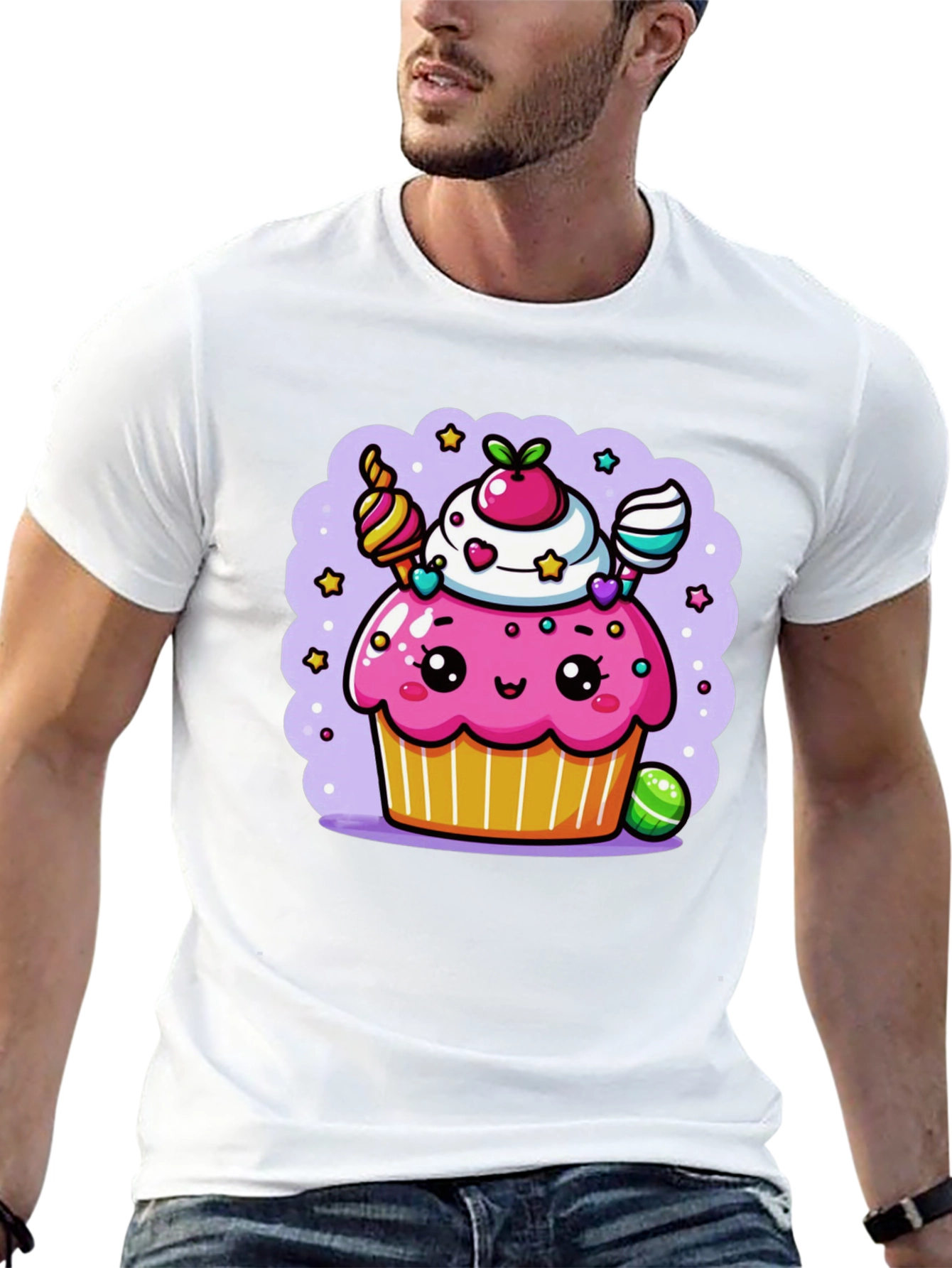 Cute Kawaii Cupcake Graphic Tee