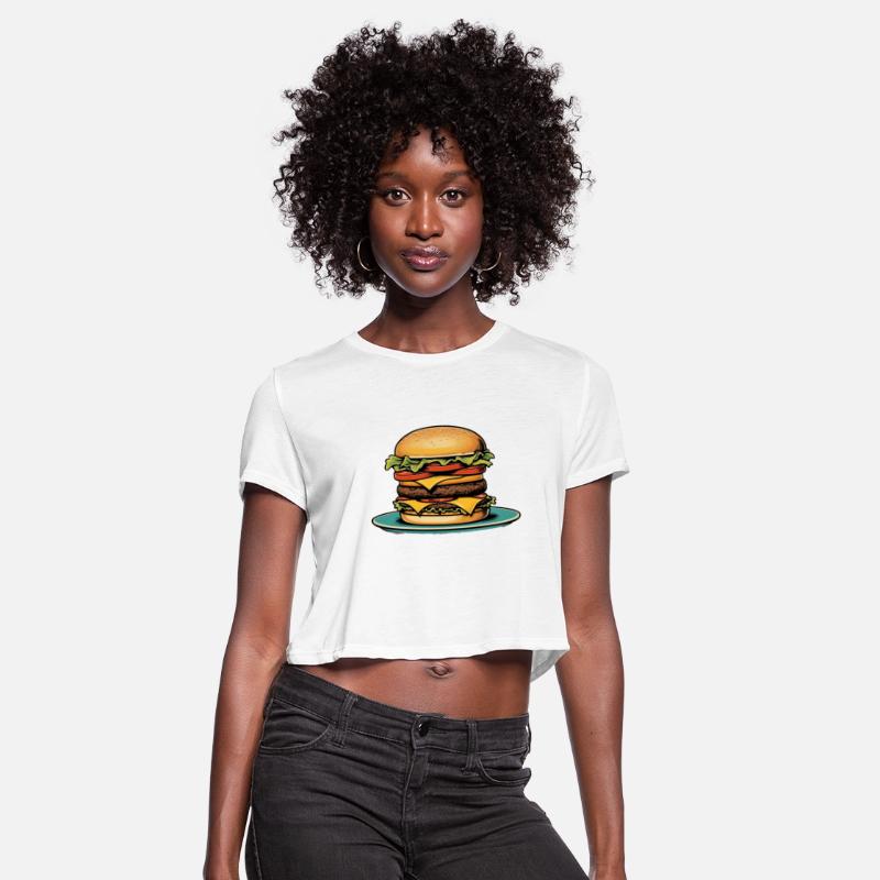 Retro Comic Style Double Cheeseburger - Bold & Fun