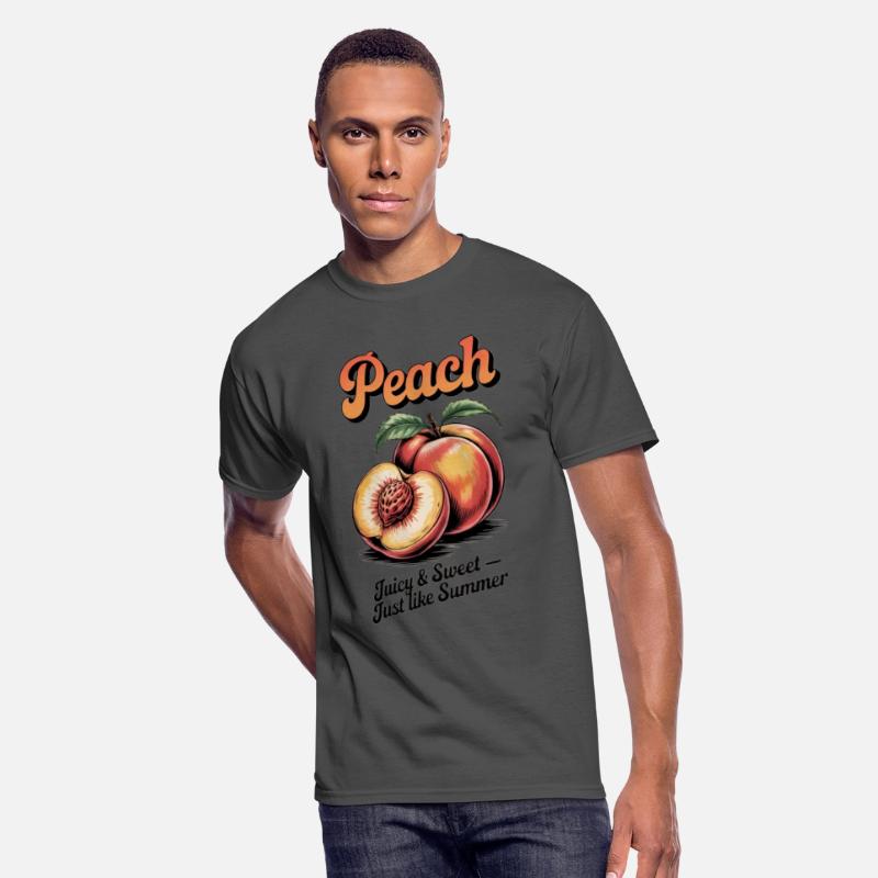 Retro Peach Vintage Fruit Illustration