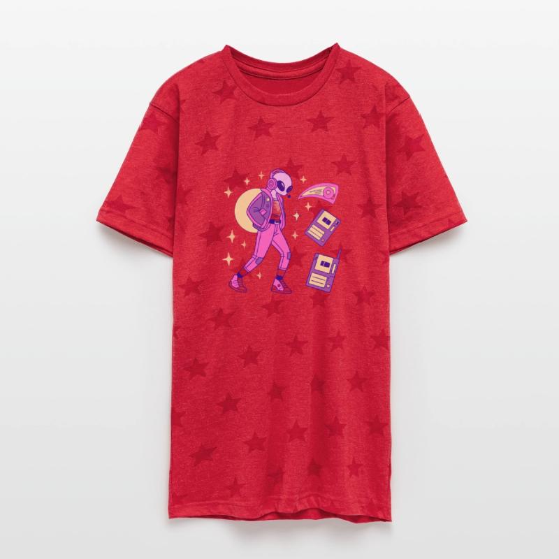 Retro Pink Alien Y2K Aesthetic T-Shirt Design