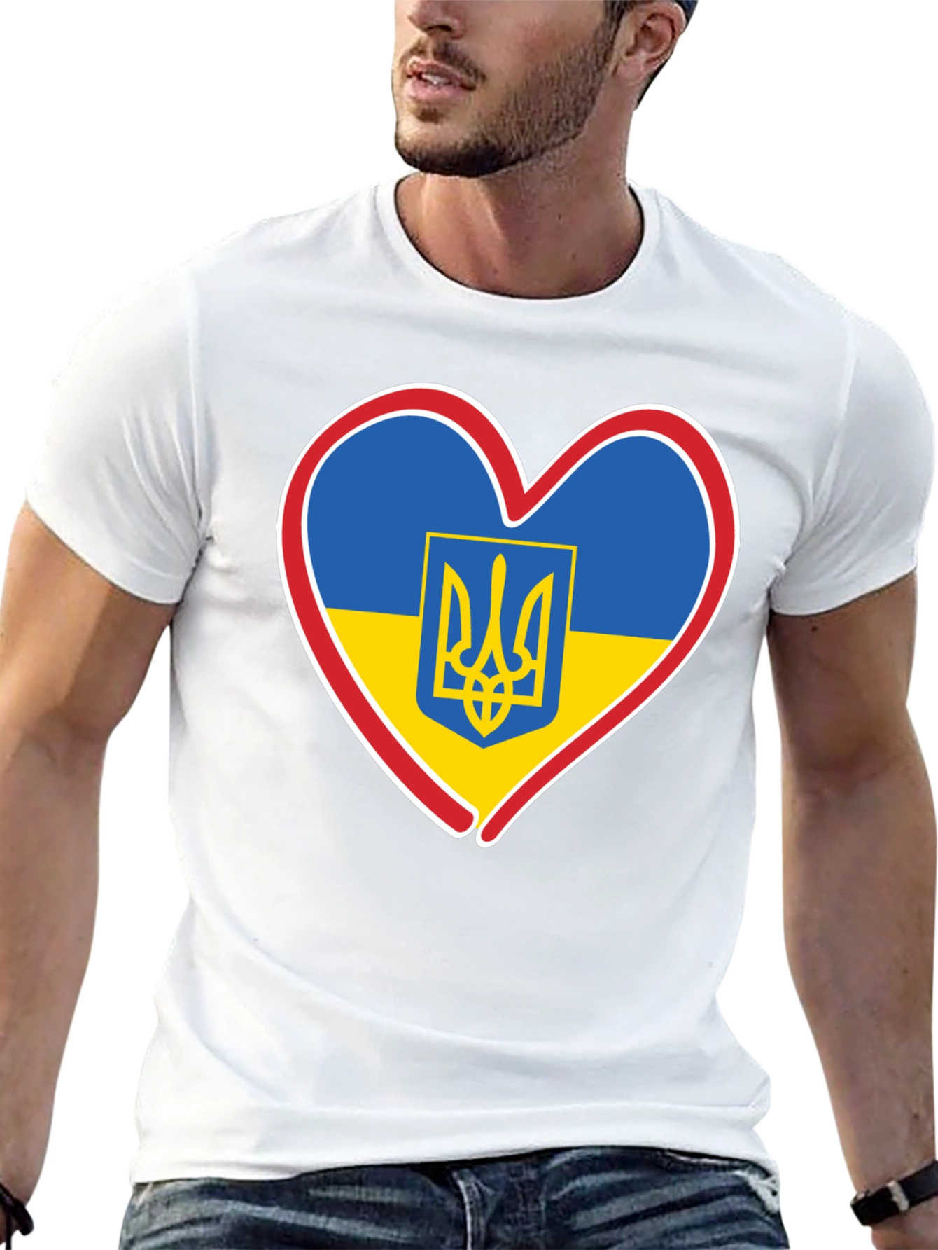 Ukraine Heart Flag T-Shirt - Show Your Support!