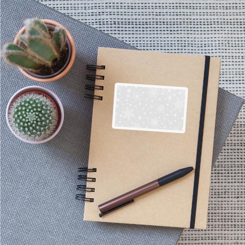 Snowflakes Pattern Grey White