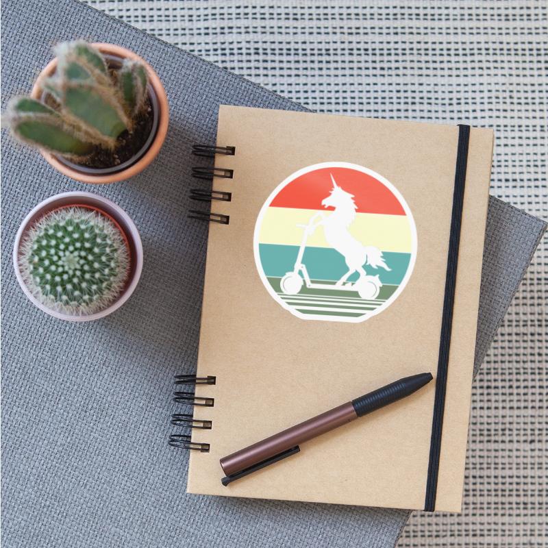 Stunt Scooter Retro Unicorn In Scooter