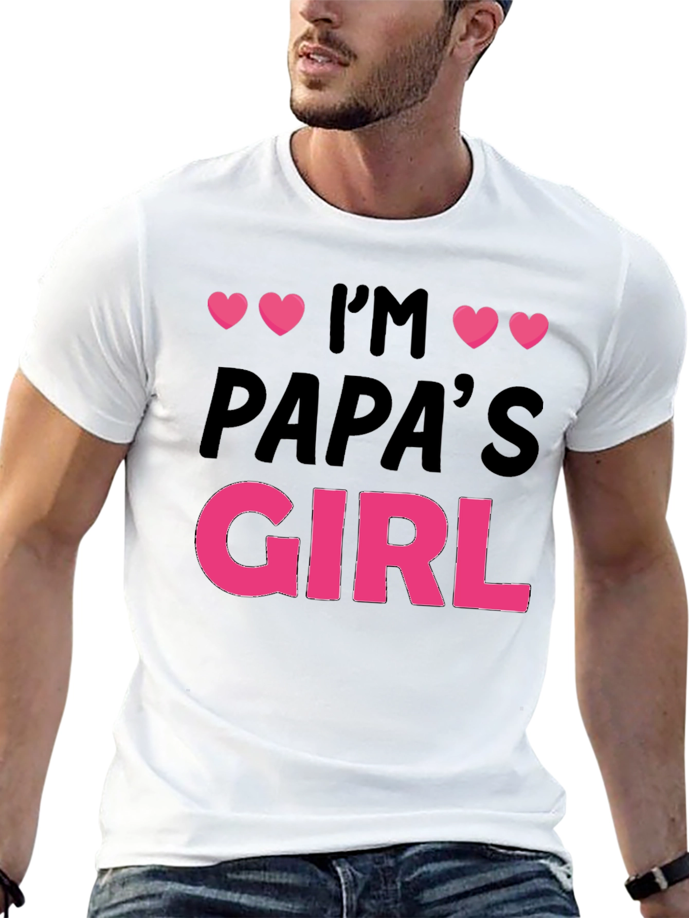 Im Papas Girl Black T-Shirt Cute Gift