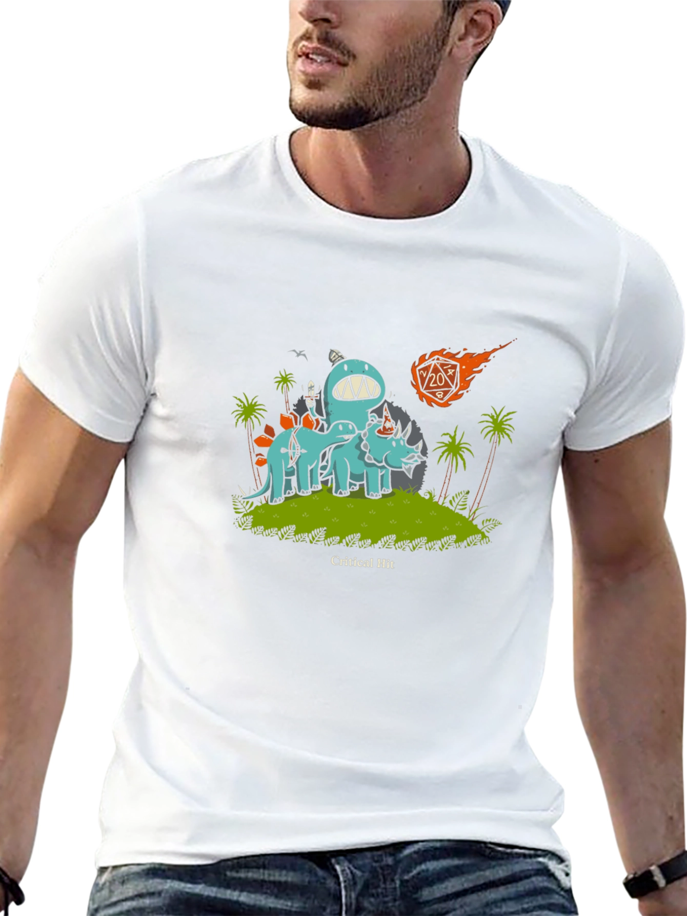 D&D Dinosaur Critical Hit T-Shirt