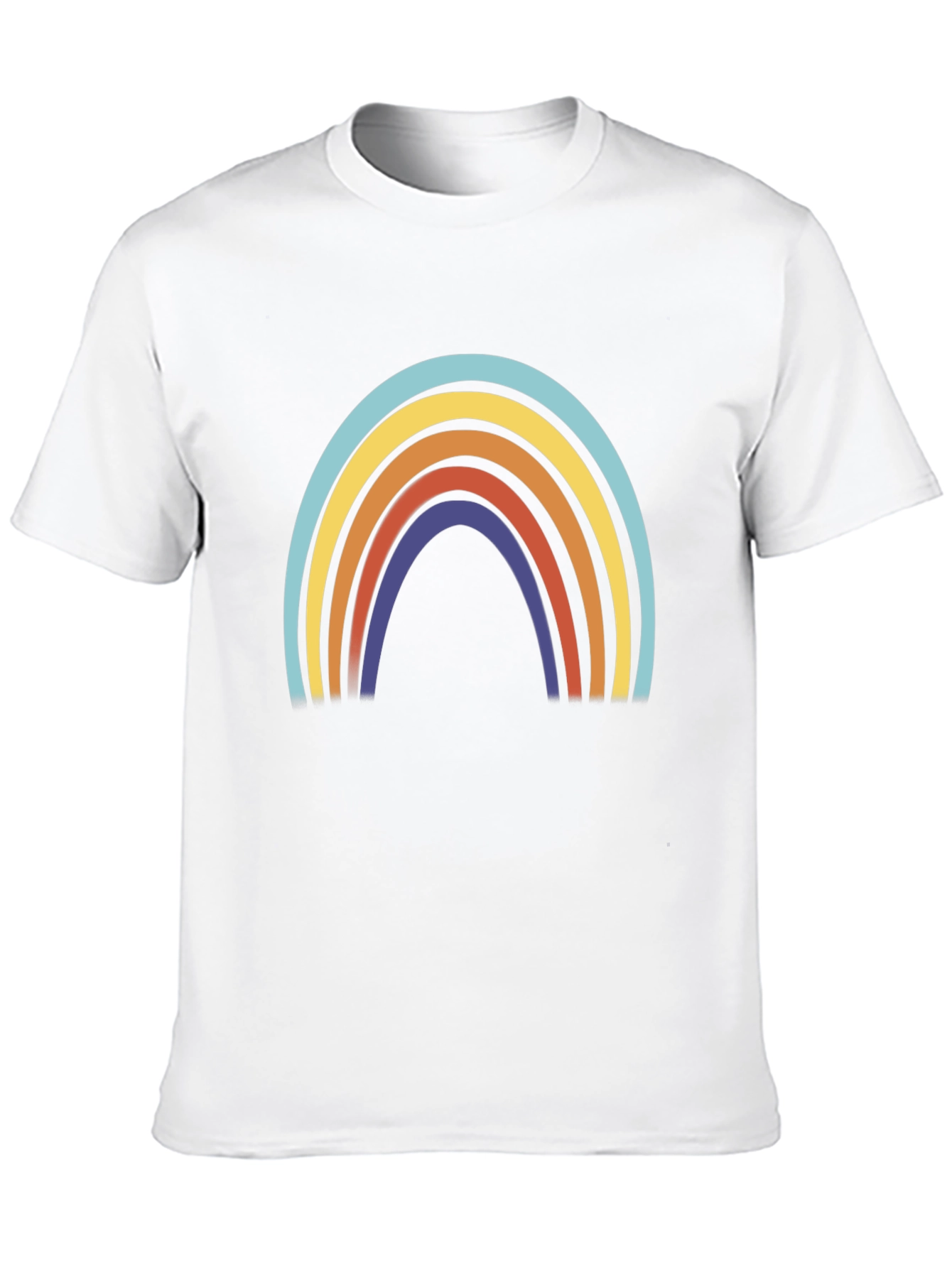 Retro Rainbow Graphic Tee - Unisex Black T-Shirt