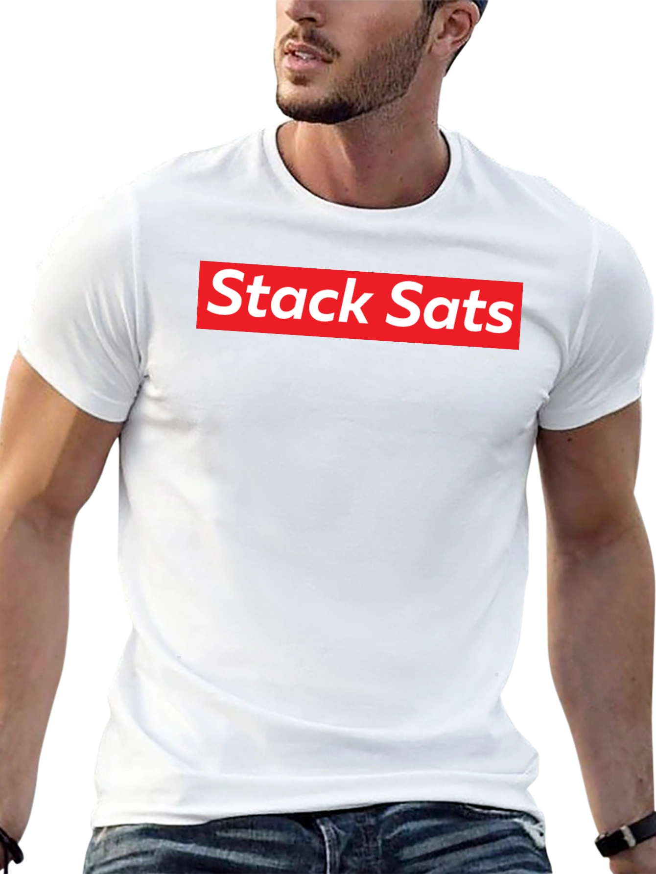 Stack Sats T-Shirt - Supreme Style Bitcoin Tee