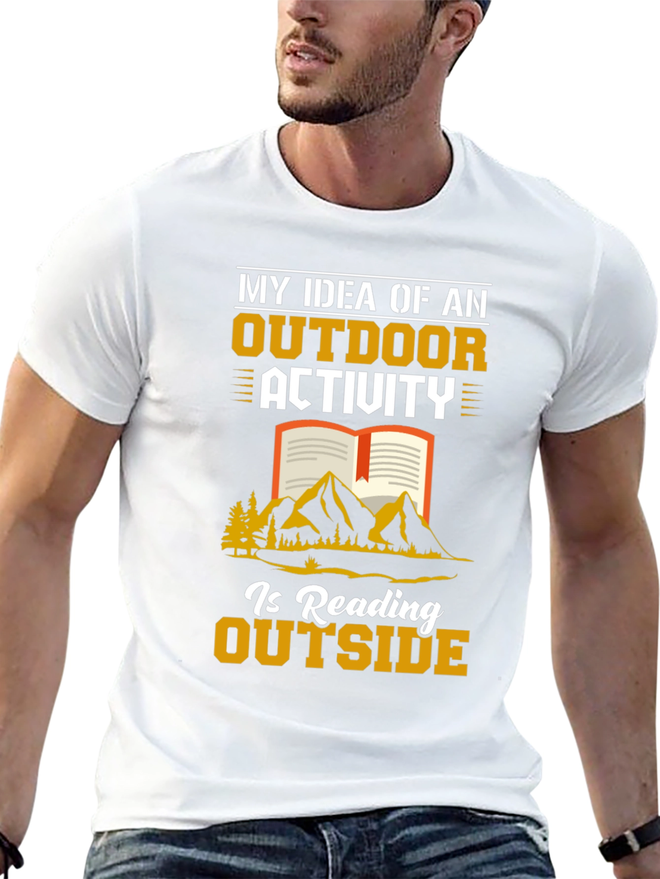 Reading Outside Graphic T-Shirt