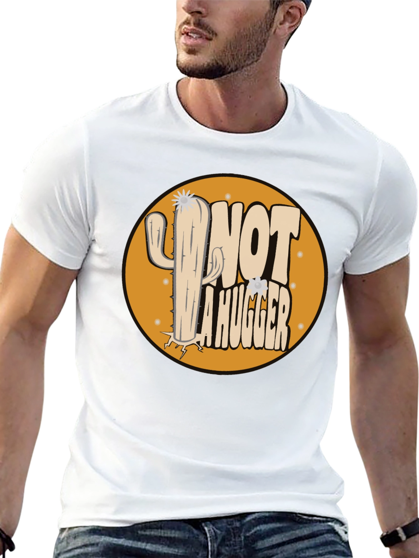 Not A Hugger Cactus Graphic Tee