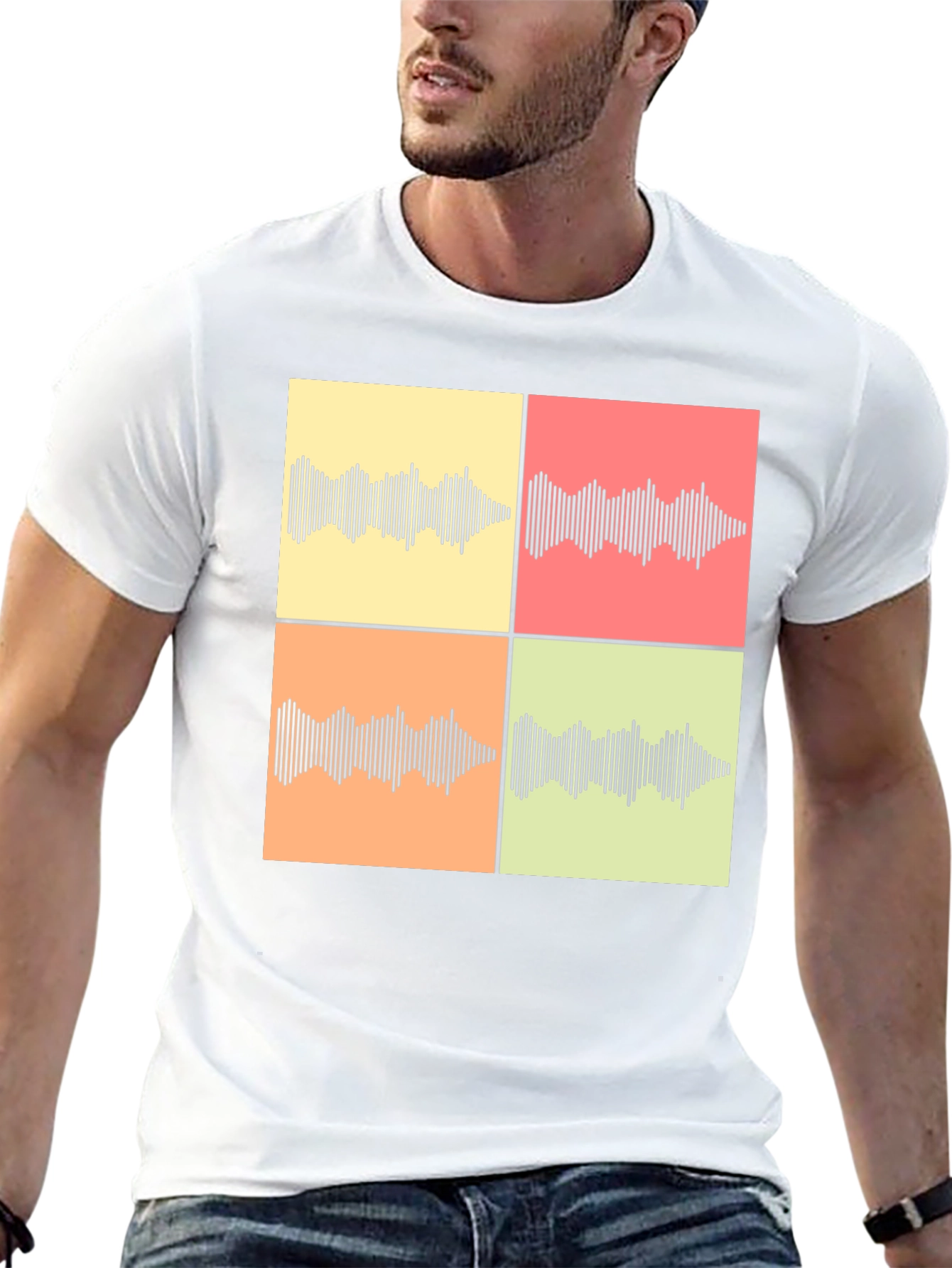 Retro Soundwave Graphic Tee - Black