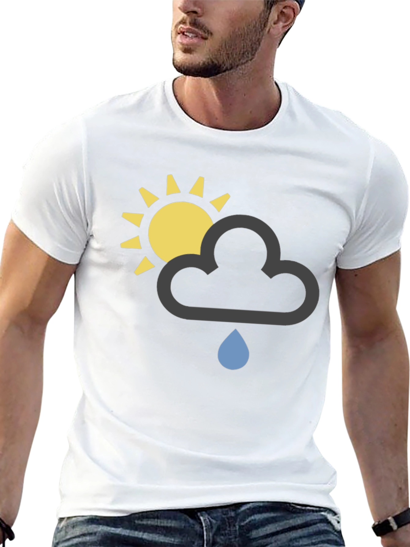 Weather Graphic T-Shirt - Sun Cloud Rain