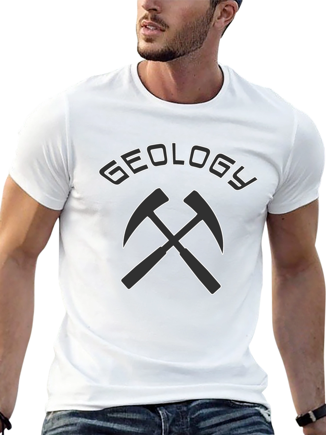 Geology Pickaxe Graphic T-Shirt - Black
