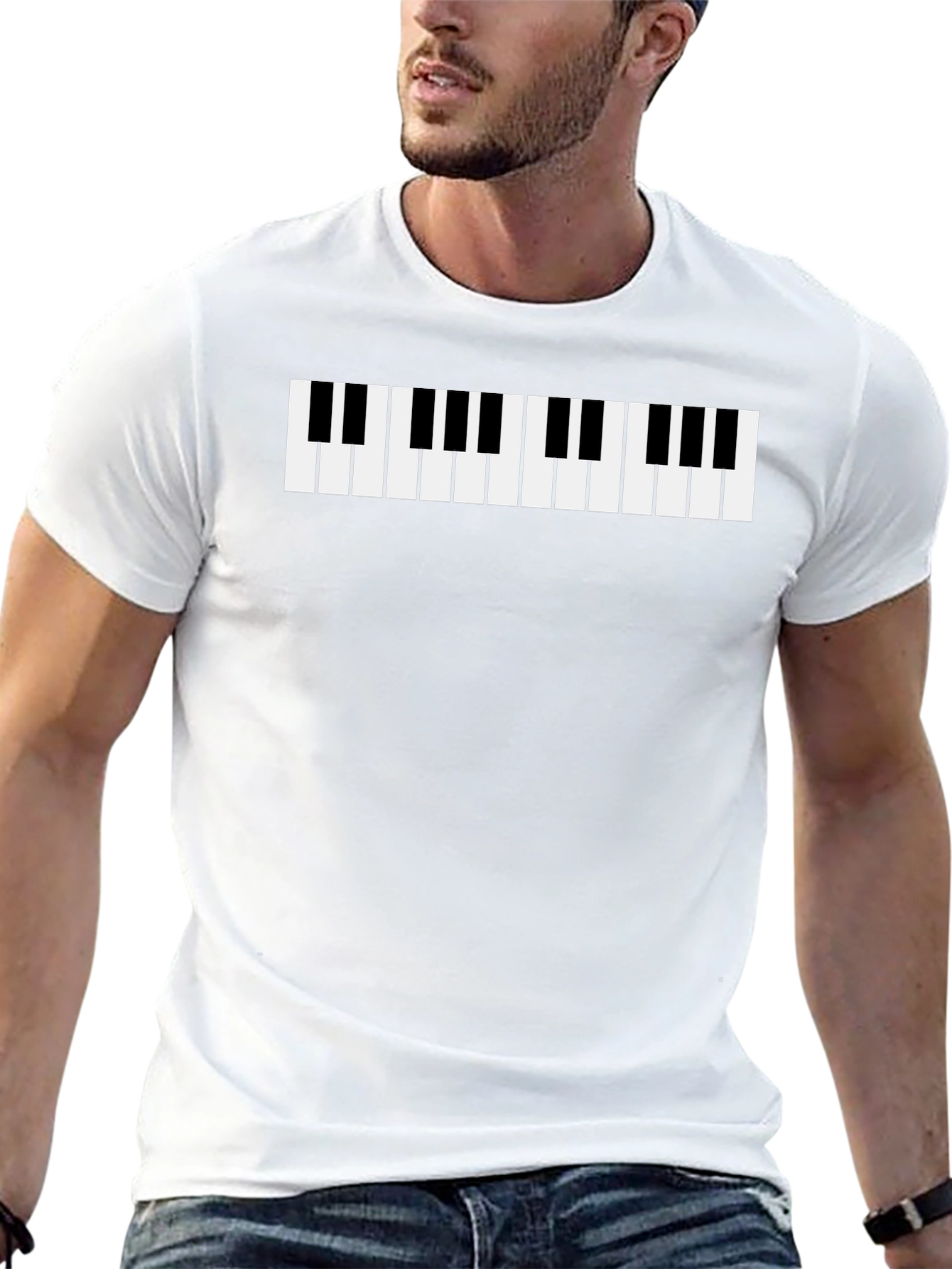 Piano Keys Graphic Tee - Musician T-Shirt