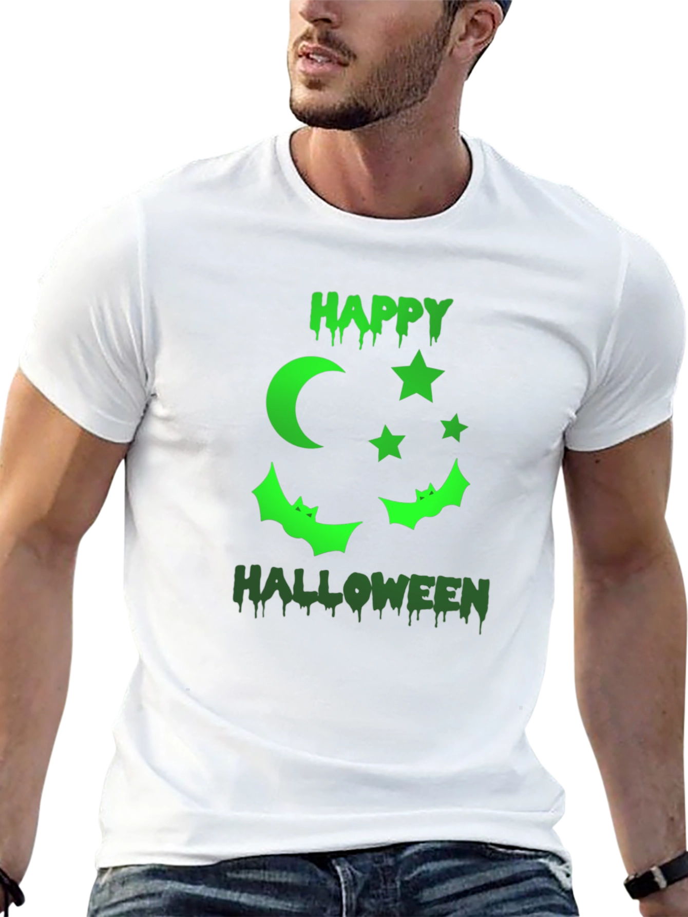 Happy Halloween Graphic T-Shirt - Black