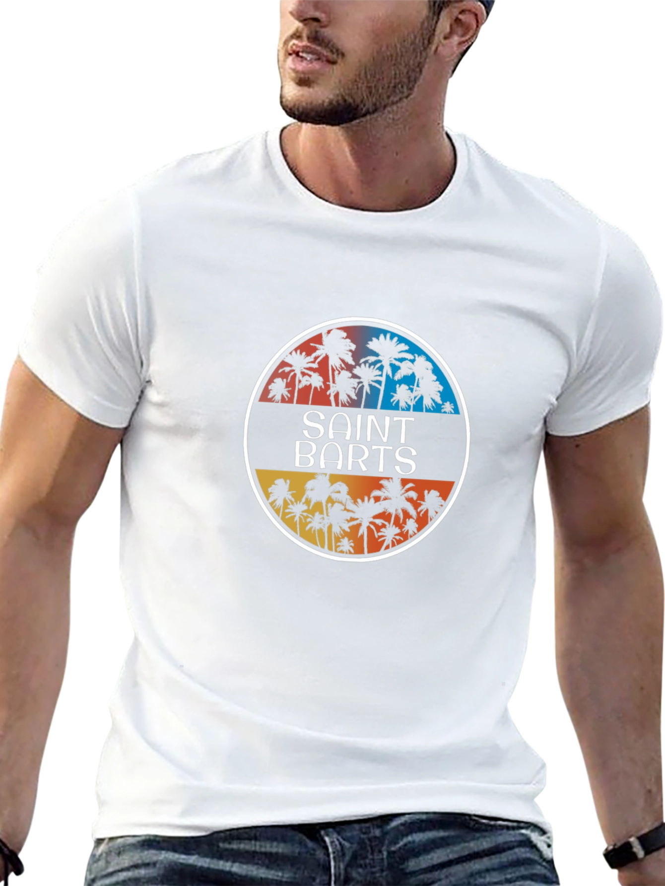 Saint Barts Palm Tee - Island Vibes