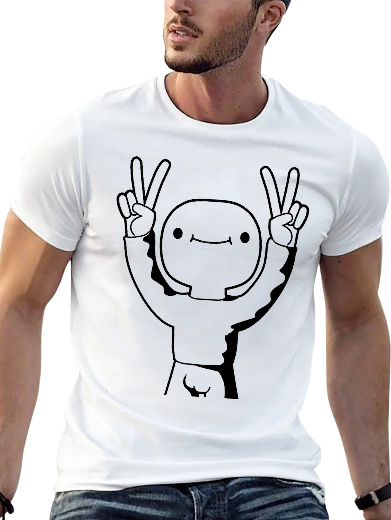 Peace Dude Graphic Black T-Shirt