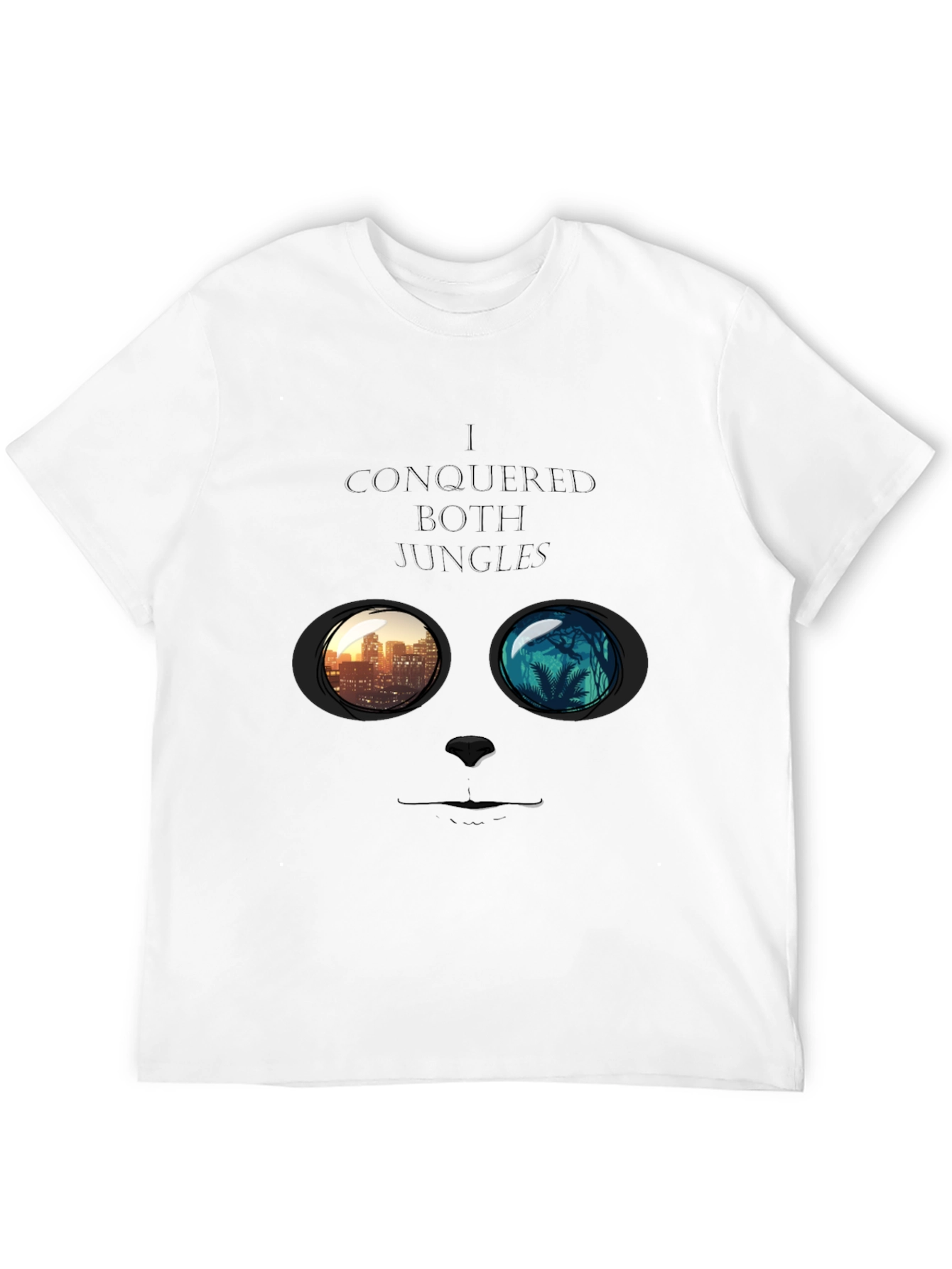 I Conquered Both Jungles Novelty Graphic T-Shirt