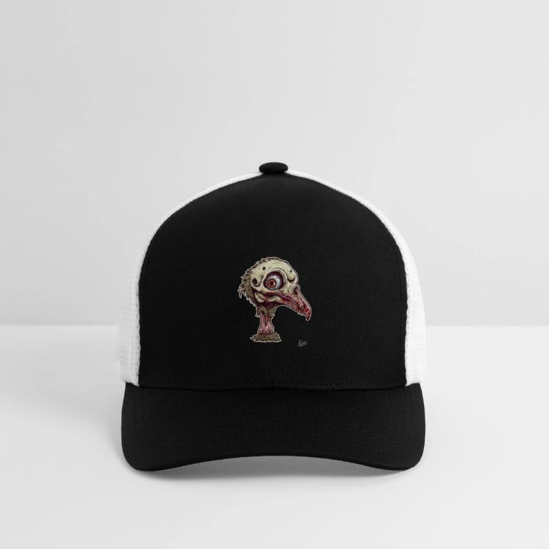 Zombie Ostrich Head Creepy Undead Bird Art