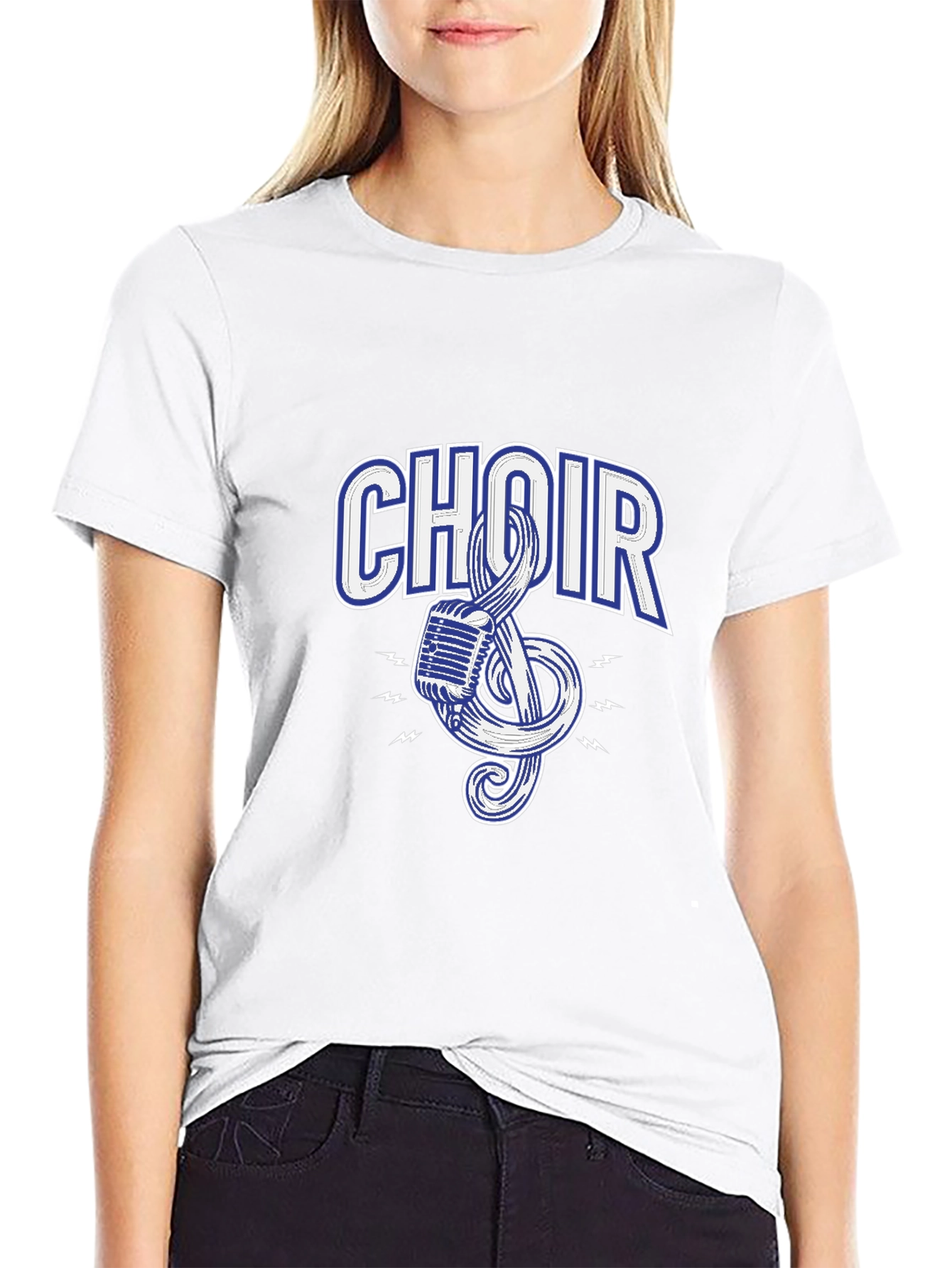 Choir Graphic Black T-Shirt - Music Lover Tee