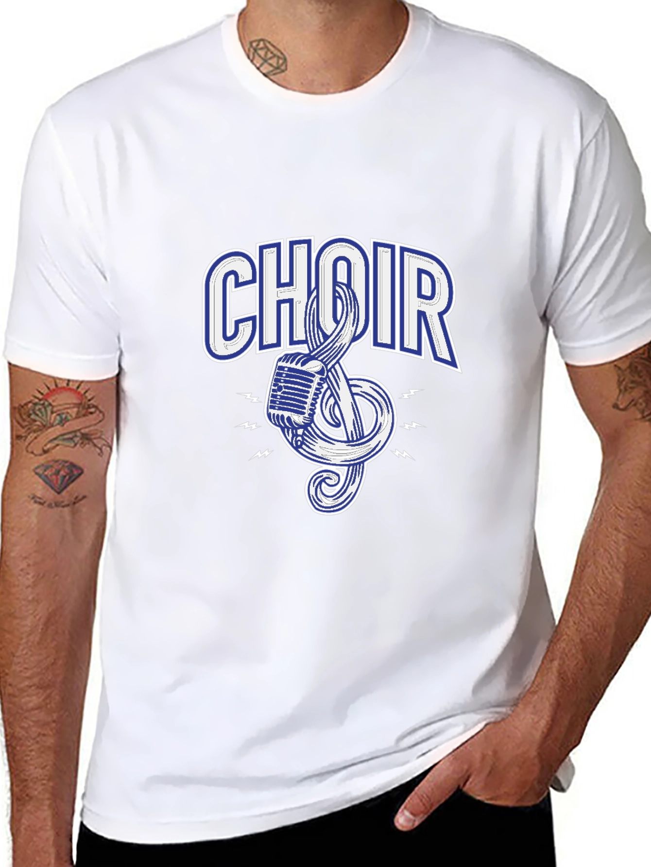 Choir Graphic Black T-Shirt - Music Lover Tee