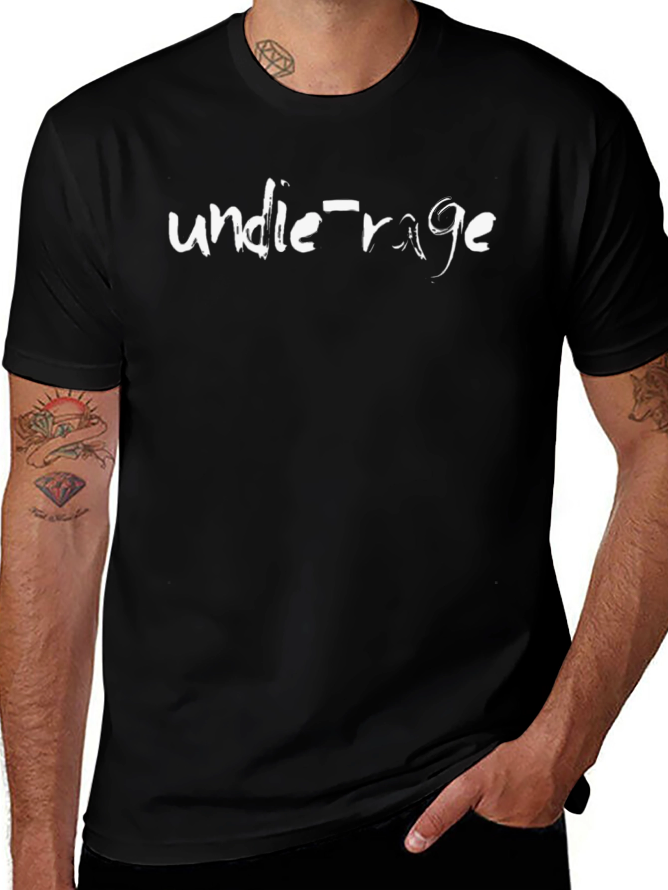 Undie Rage Black Cotton T-Shirt