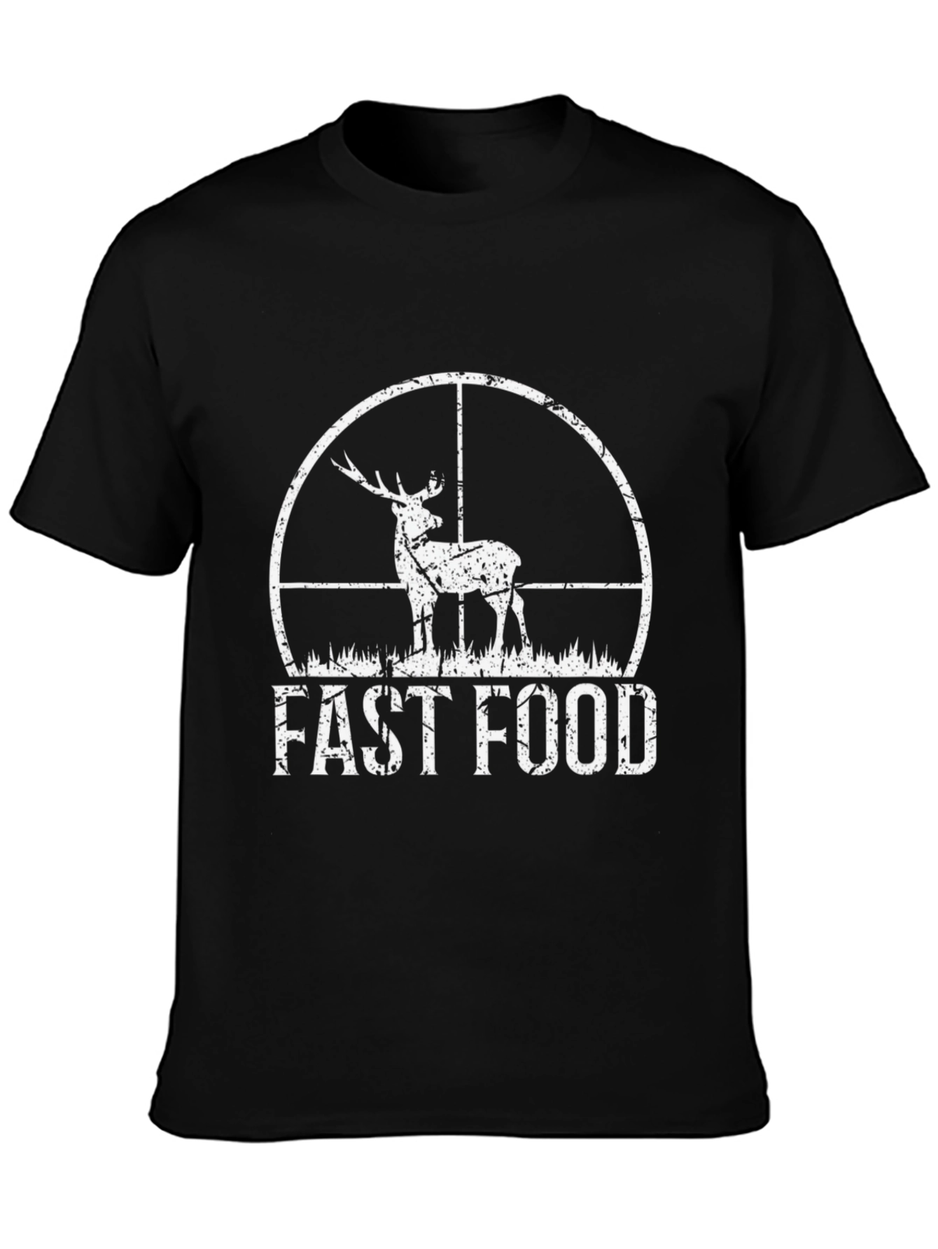 Fast Food Hunting Tee - Deer Hunter Novelty T-Shirt
