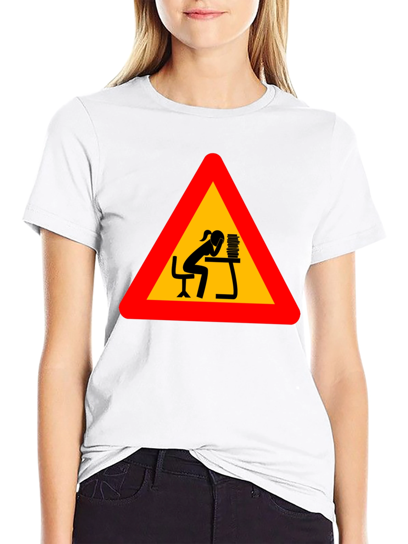 Workaholic Tee: Funny Warning Sign T-Shirt
