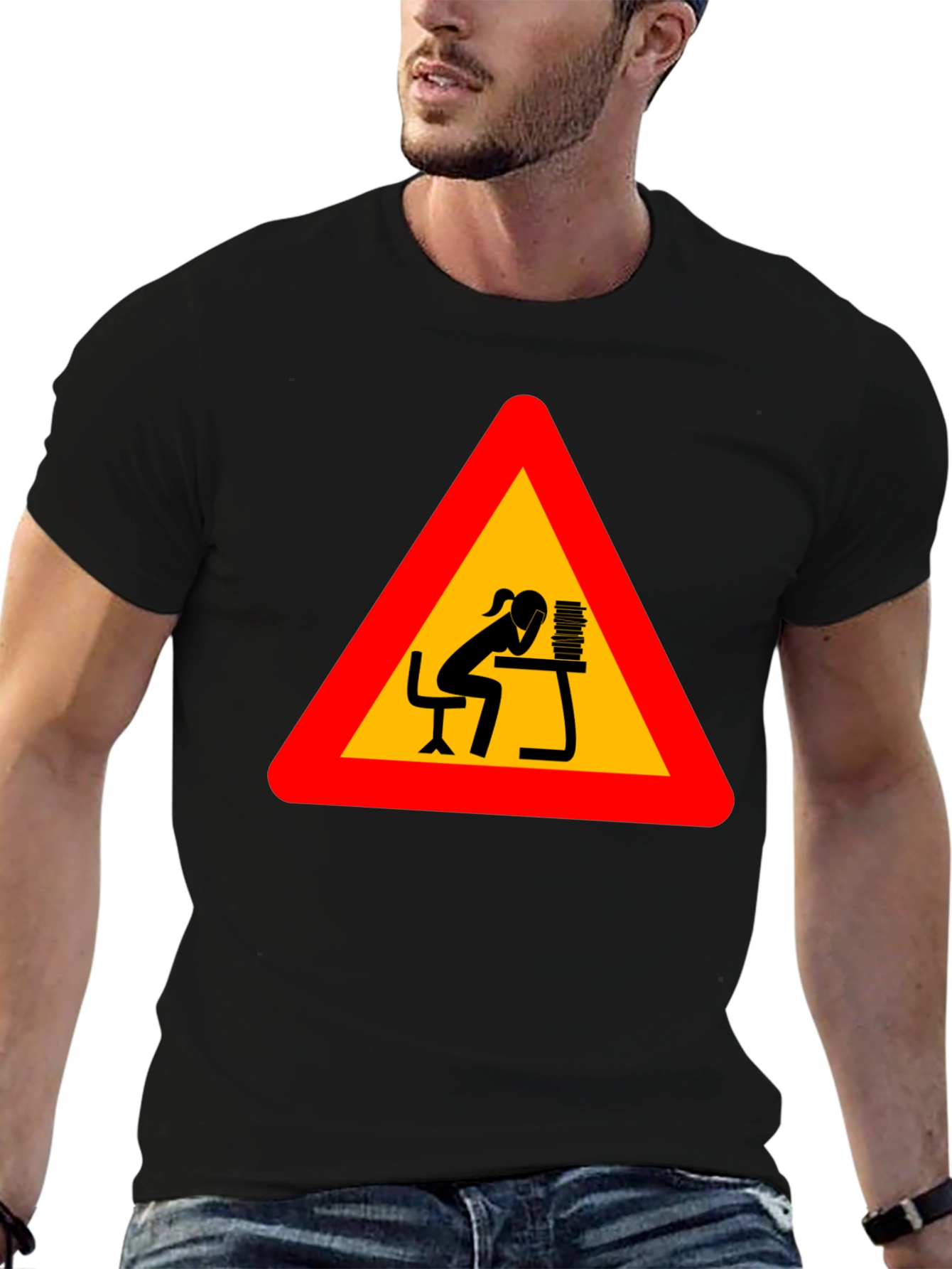 Workaholic Tee: Funny Warning Sign T-Shirt