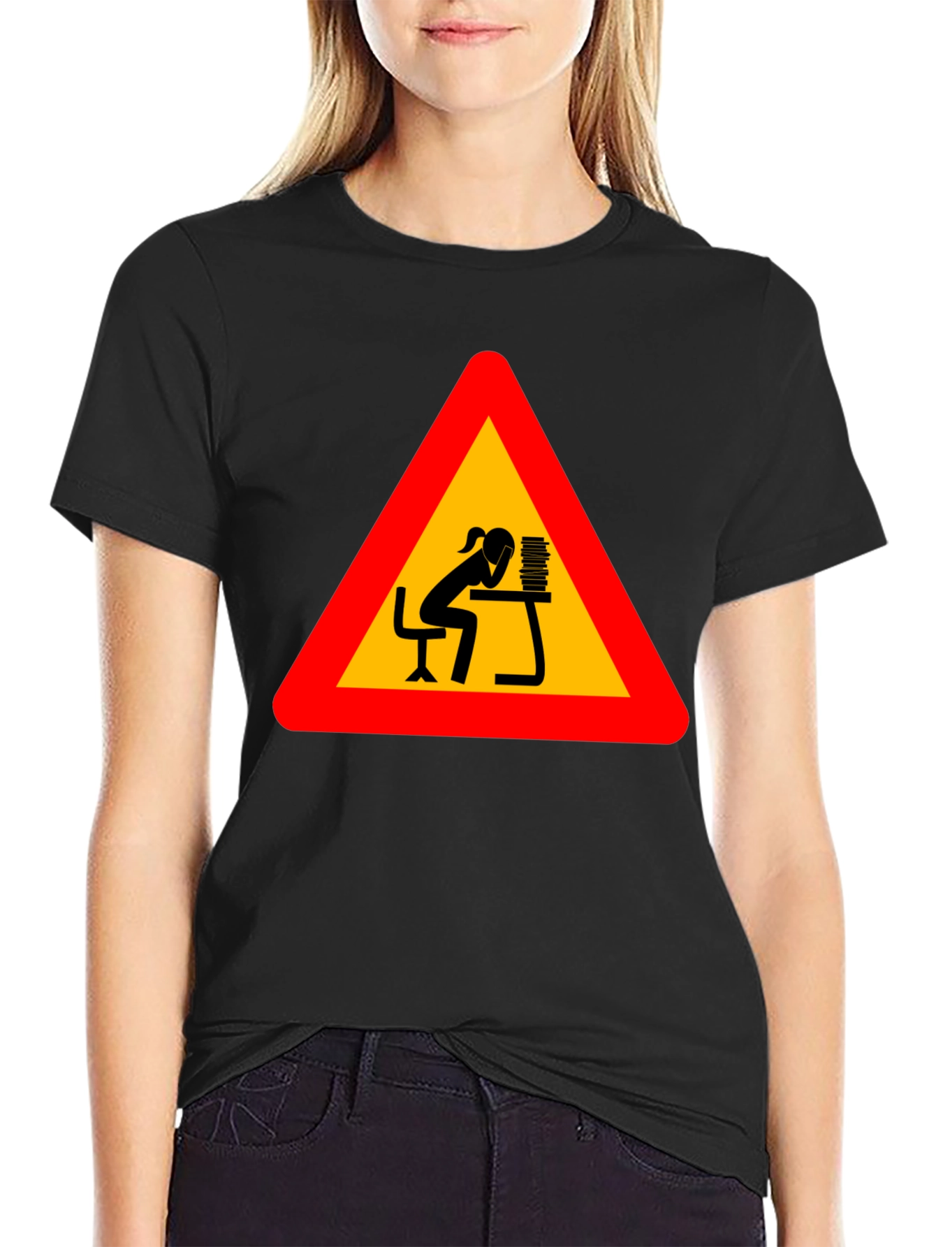 Workaholic Tee: Funny Warning Sign T-Shirt