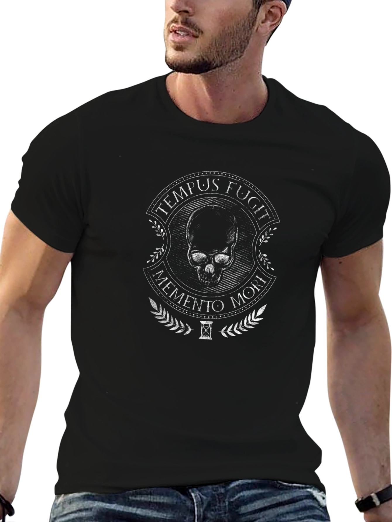 Tempus Fugit Memento Mori Skull T-Shirt