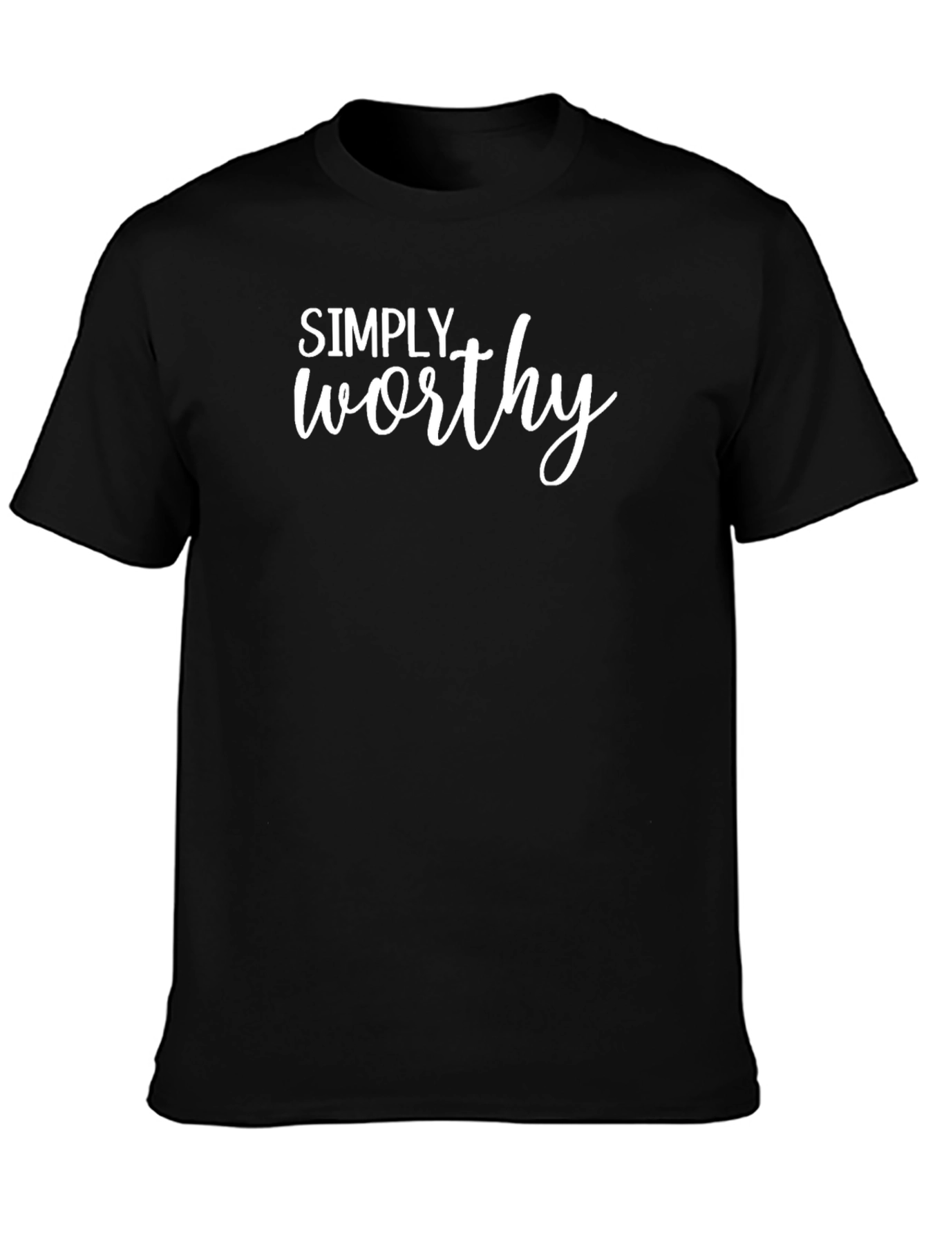 Simply Worthy Black Graphic T-Shirt