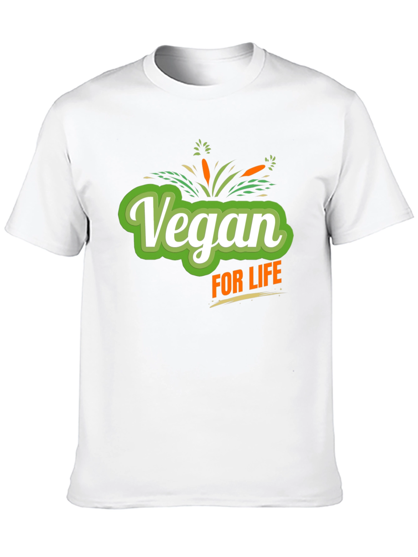 Vegan For Life Graphic Tee - Black