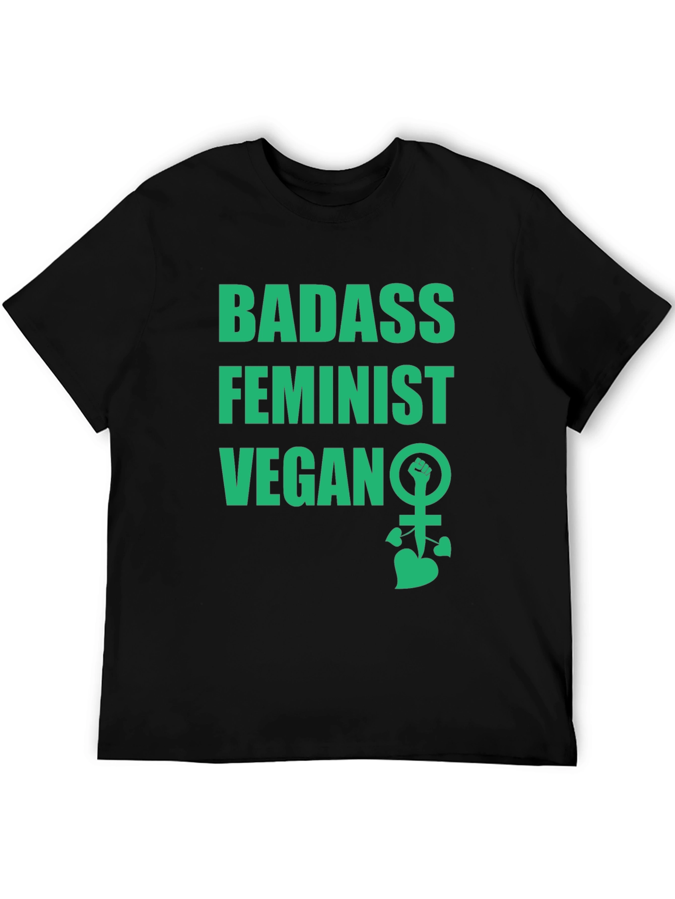 Badass Feminist Vegan Graphic Tee