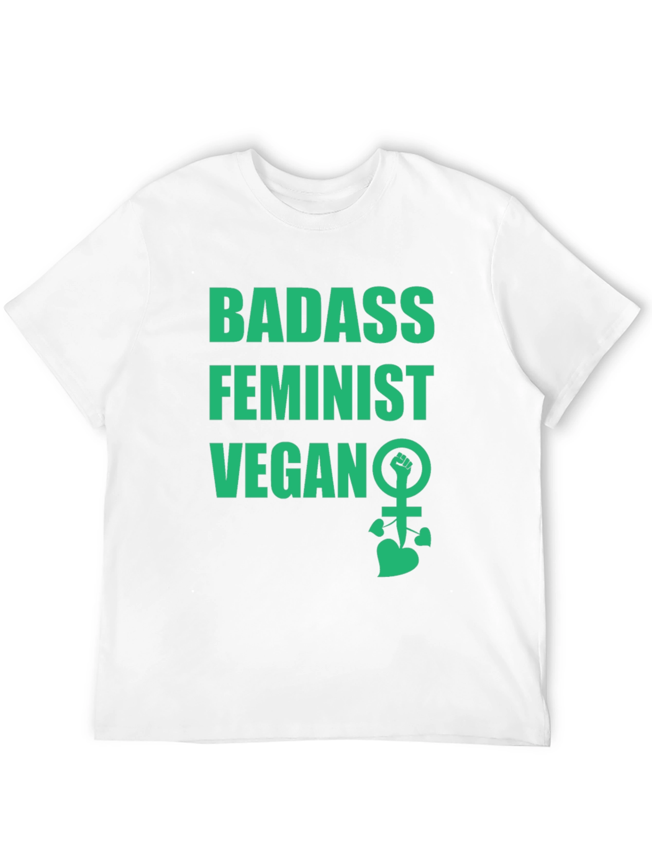 Badass Feminist Vegan Graphic Tee