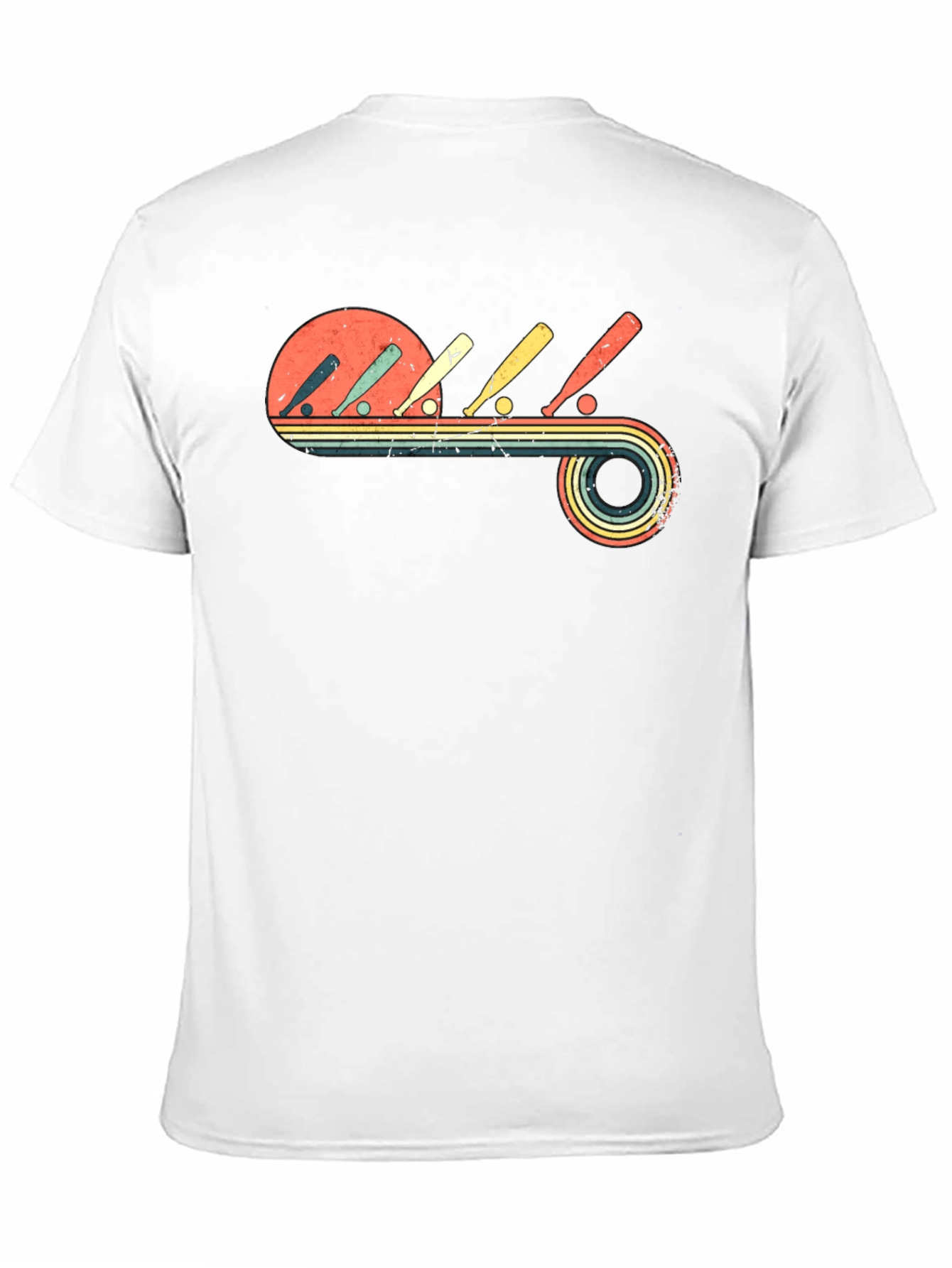 Retro Baseball Bats & Ball Graphic Tee