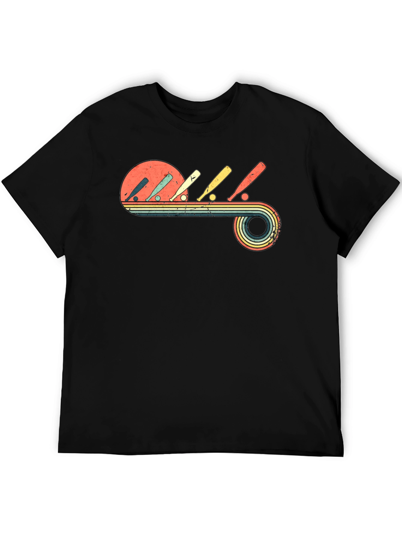 Retro Baseball Bats & Ball Graphic Tee