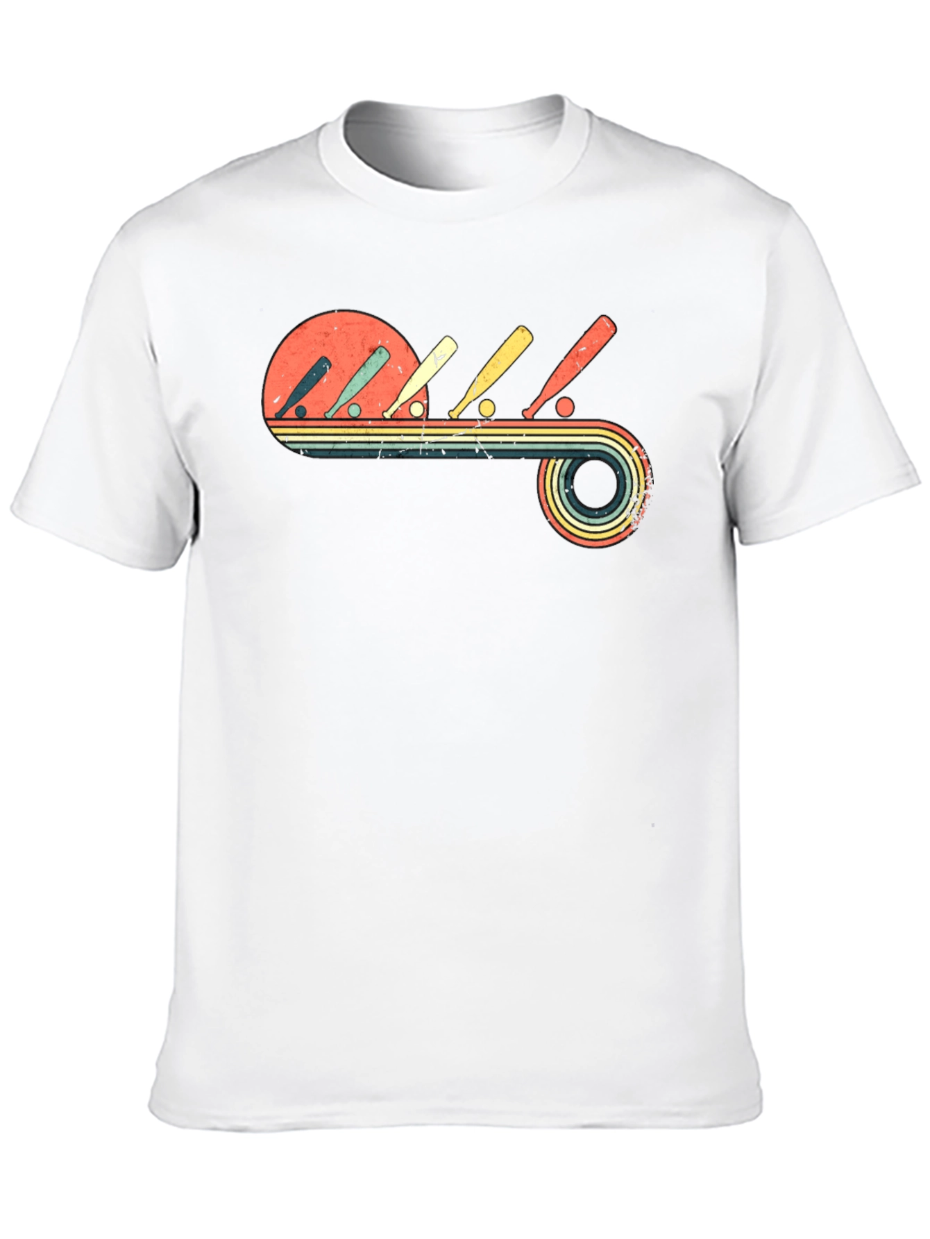 Retro Baseball Bats & Ball Graphic Tee