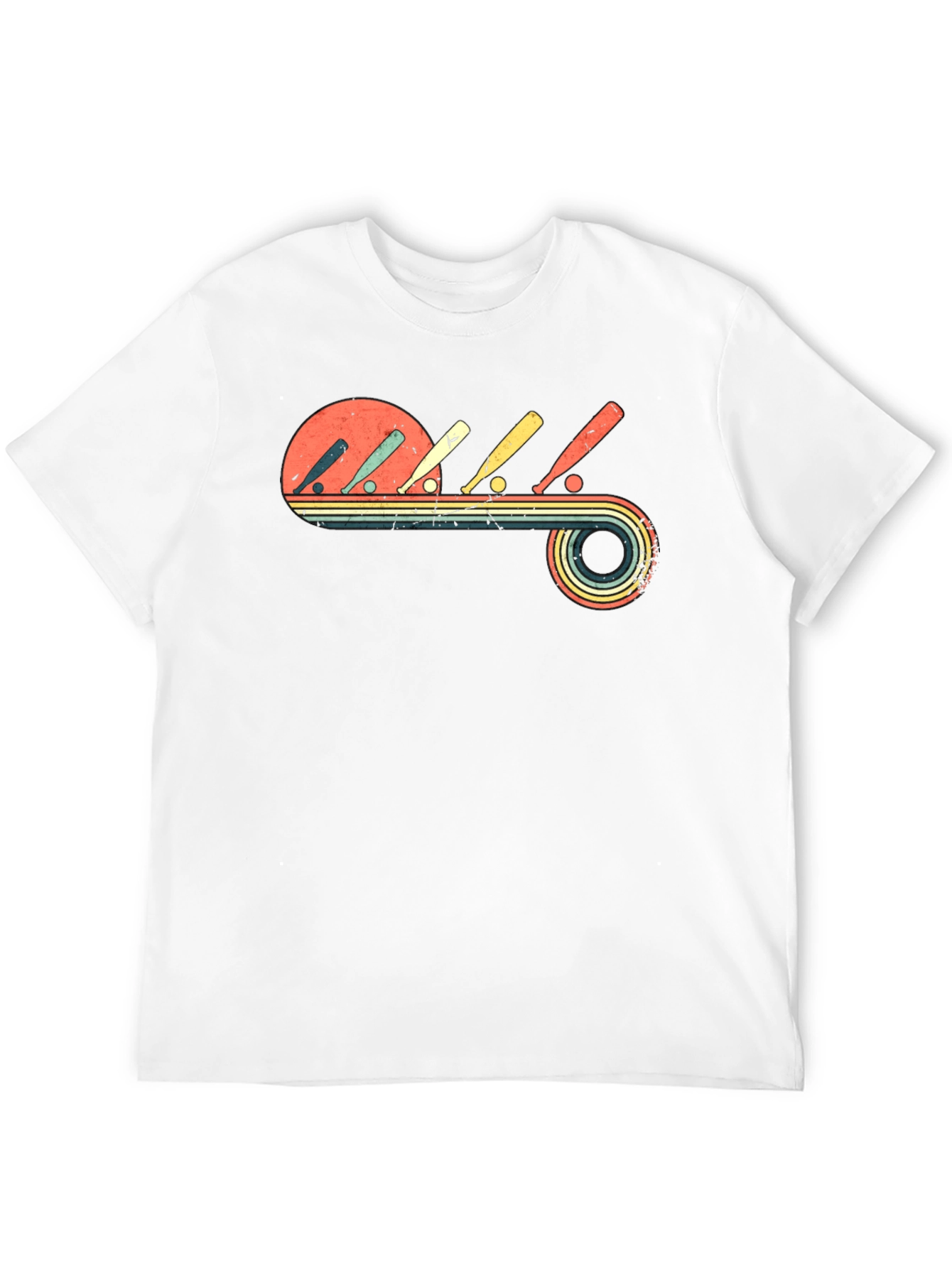 Retro Baseball Bats & Ball Graphic Tee