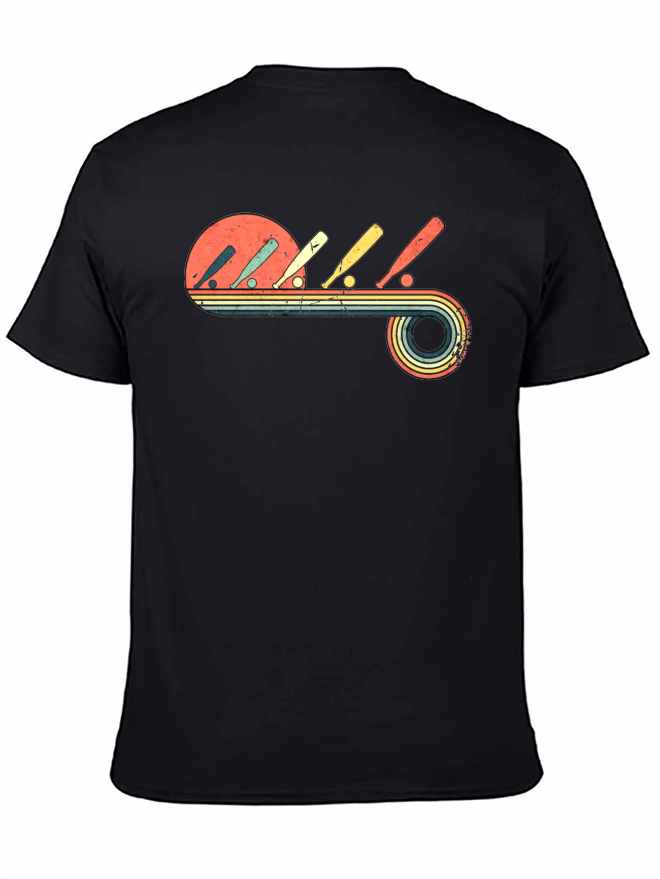 Retro Baseball Bats & Ball Graphic Tee