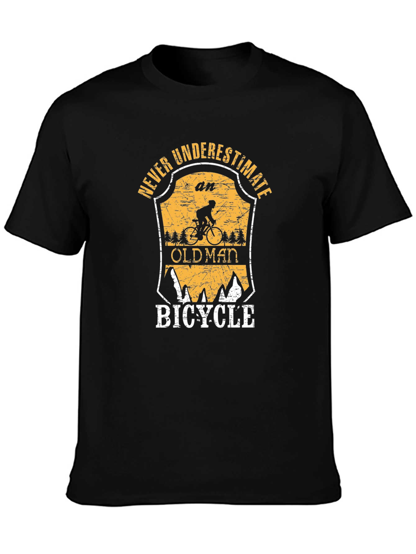 Never Underestimate an Old Man Bicycle T-Shirt