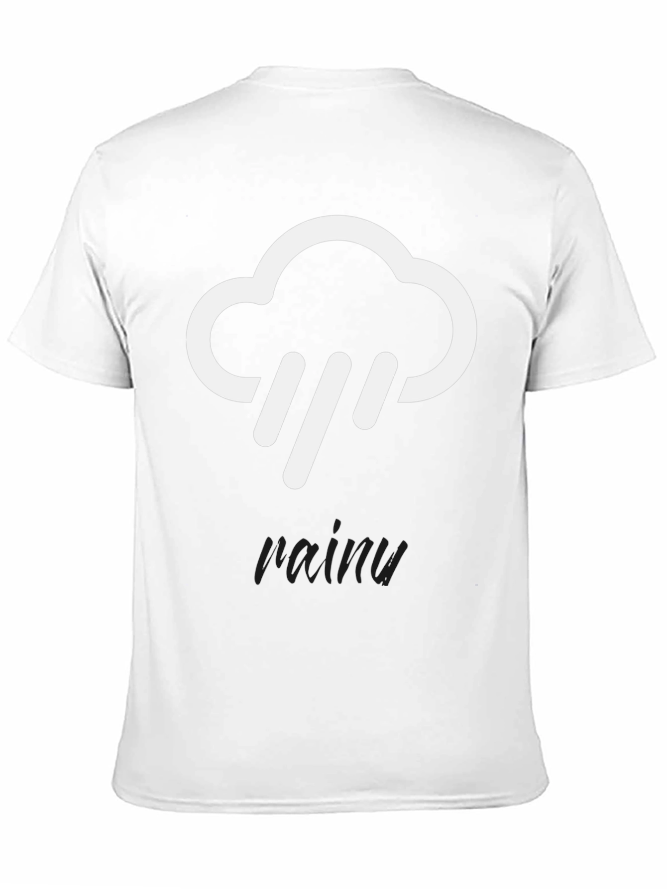 Rainy Cloud Graphic Tee - Black Cotton T-Shirt