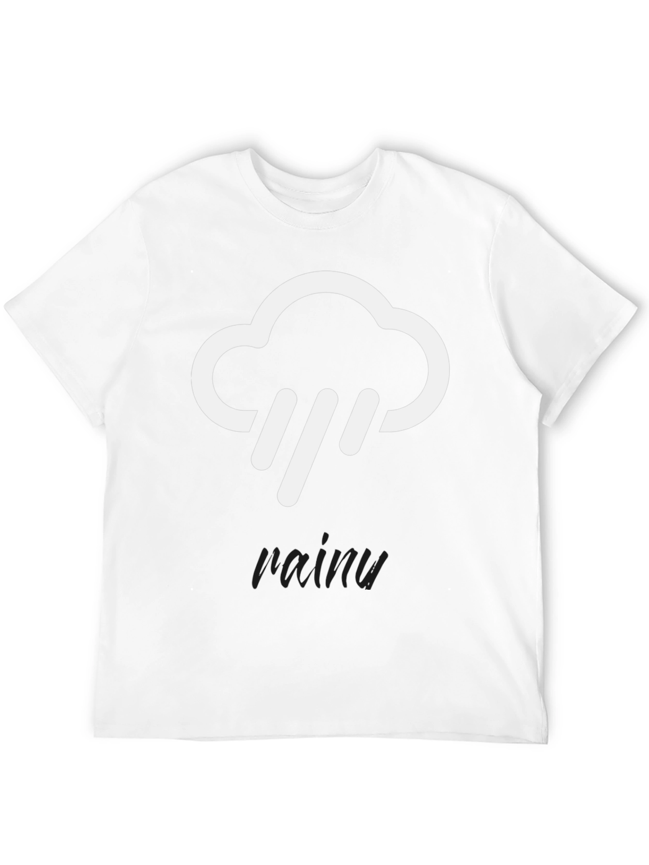 Rainy Cloud Graphic Tee - Black Cotton T-Shirt