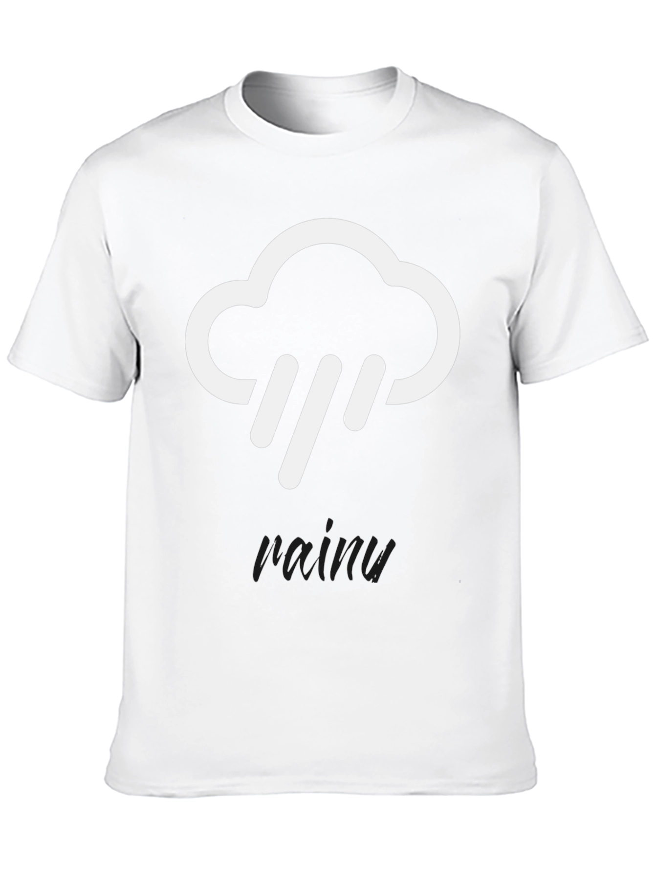 Rainy Cloud Graphic Tee - Black Cotton T-Shirt