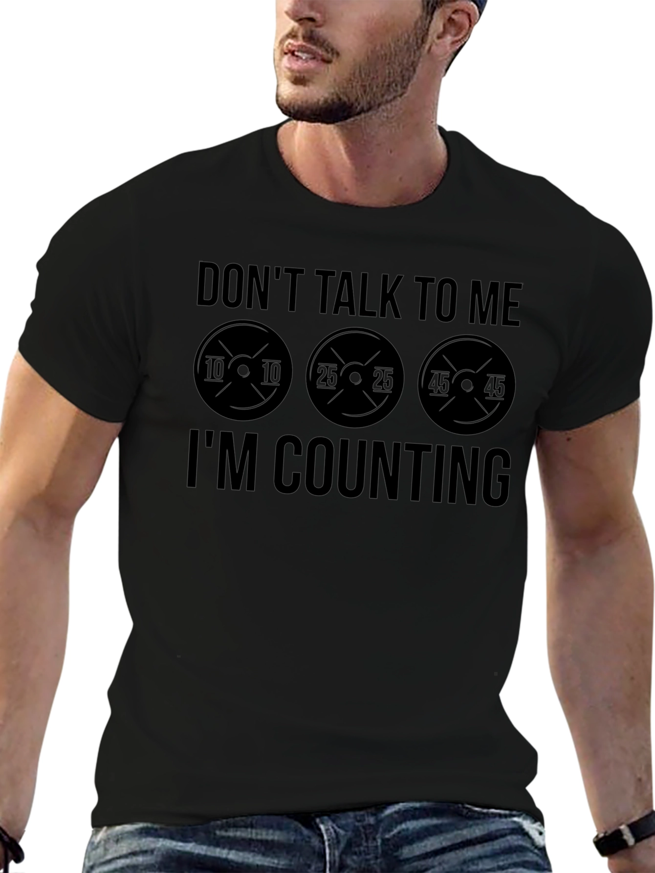 Dont Talk to Me Im Counting Black T-Shirt