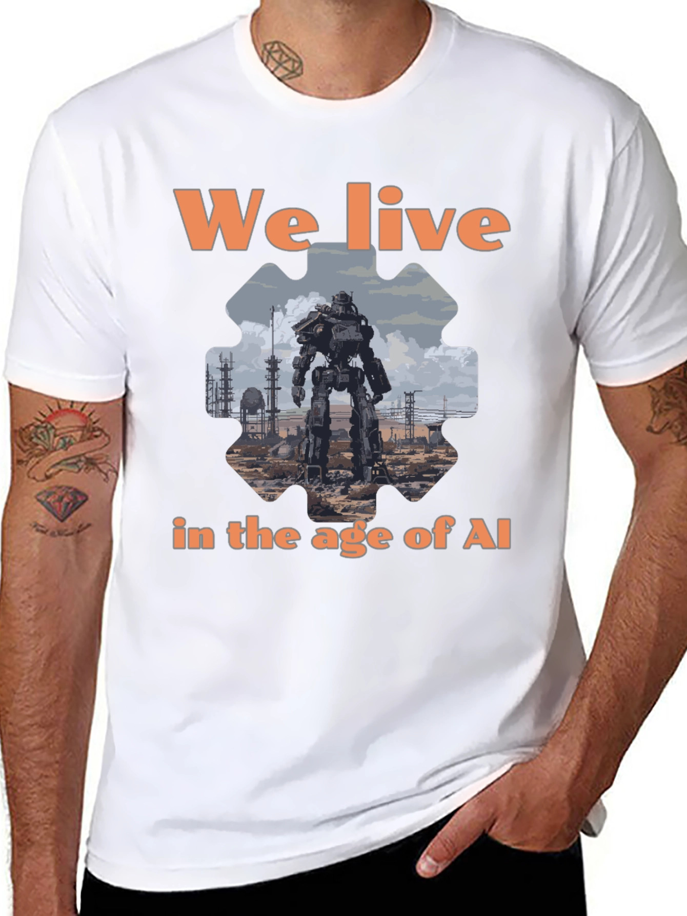 AI Age T-Shirt - Robot Graphic Tee