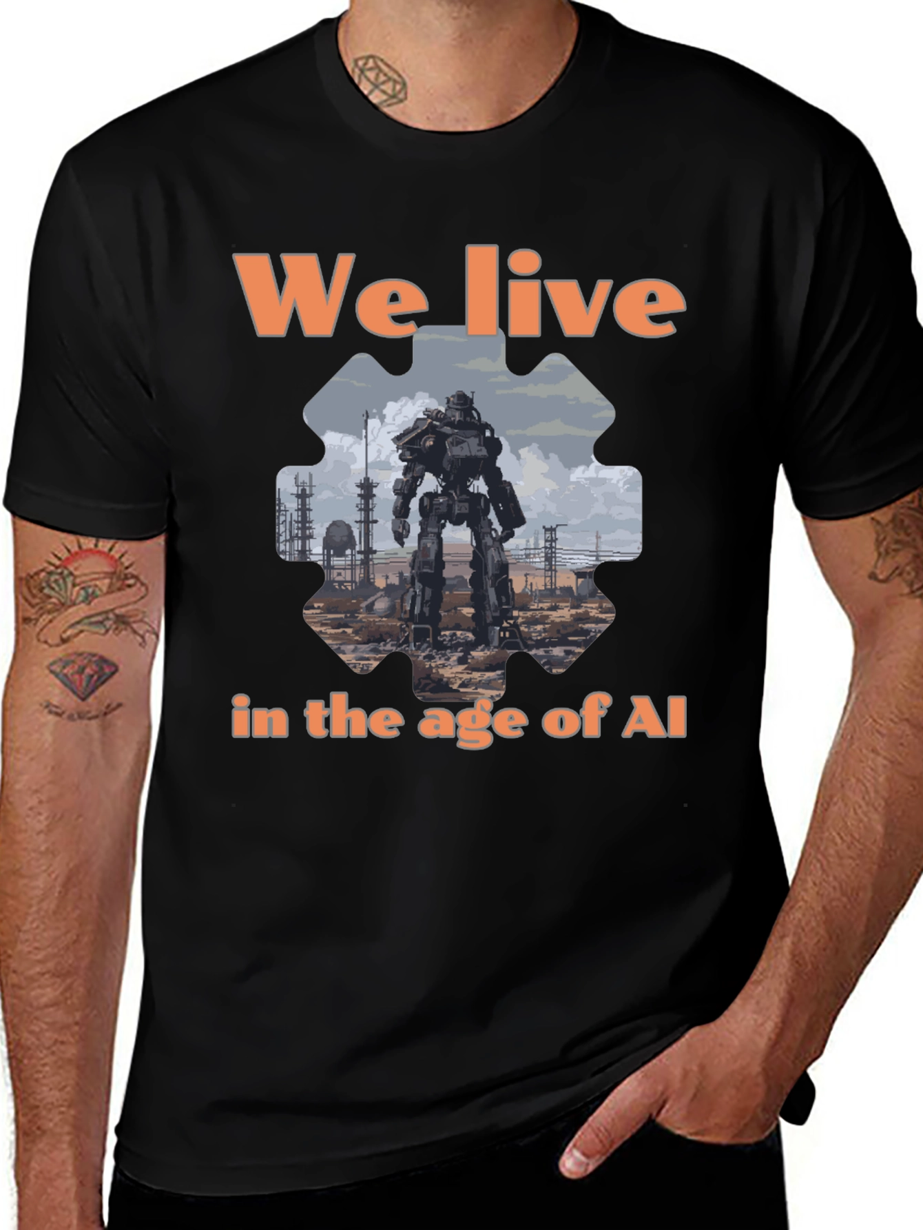 AI Age T-Shirt - Robot Graphic Tee