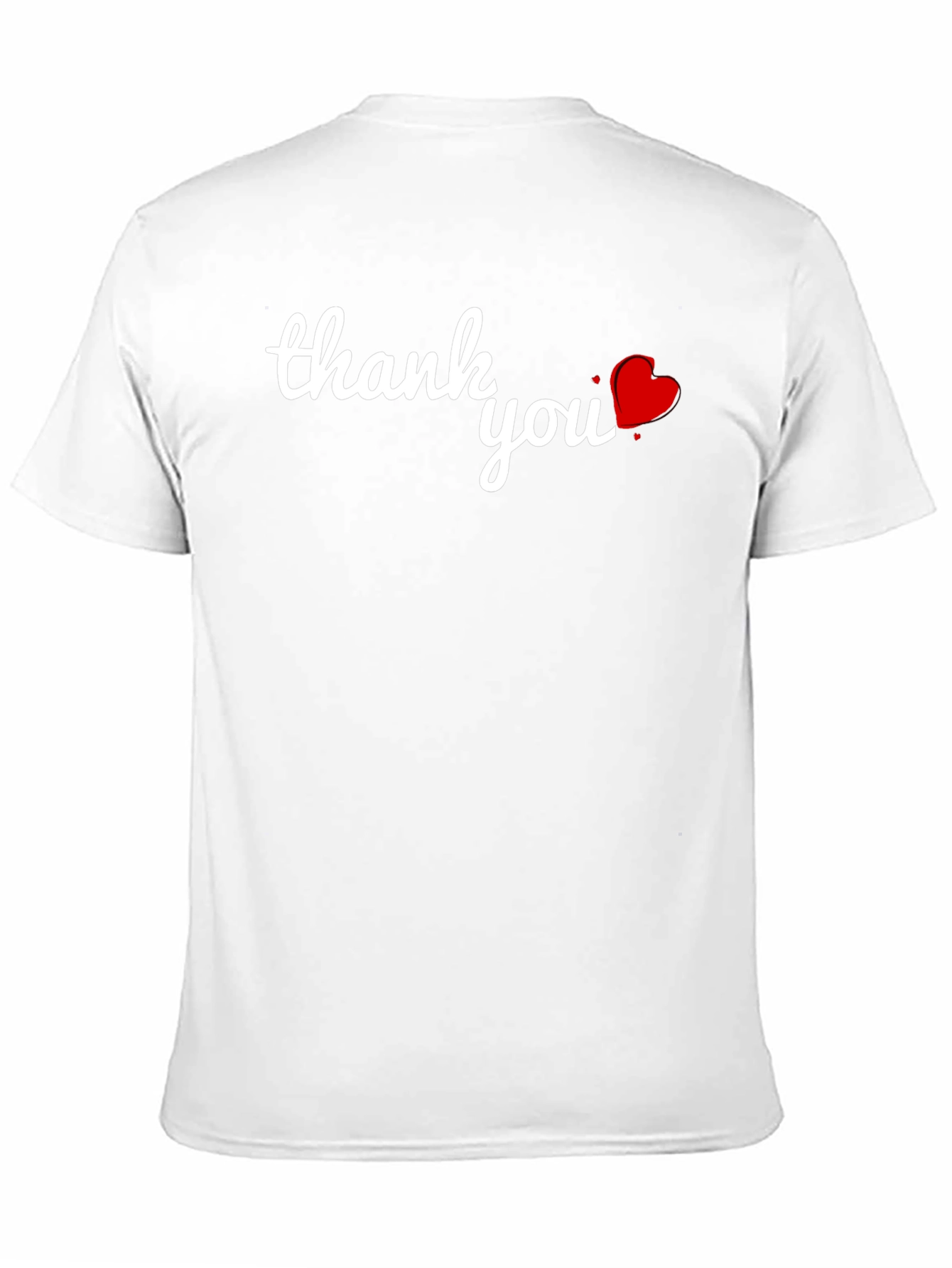 Thank You Heart Graphic Black T-Shirt