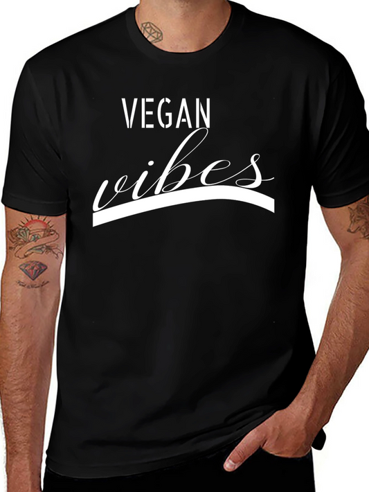 Vegan Vibes Graphic Tee - Black Short Sleeve T-Shirt